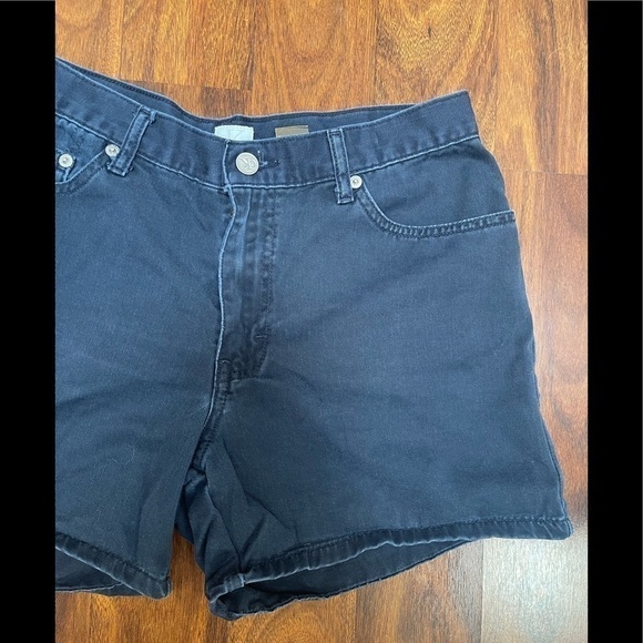 CALVIN Klein Khakis Womens Shorts Sz 9/10 Juniors Flat Front Blue Denim Short - Picture 6 of 9